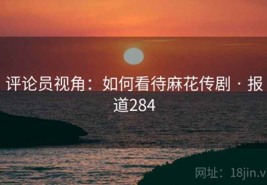 评论员视角：如何看待麻花传剧 · 报道284