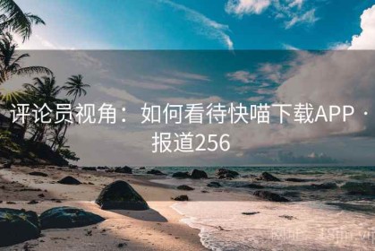 评论员视角：如何看待快喵下载APP · 报道256