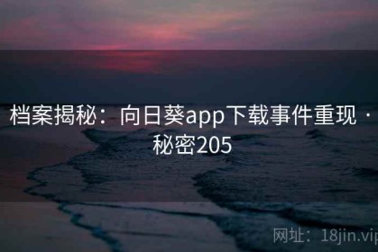 档案揭秘：向日葵app下载事件重现 · 秘密205